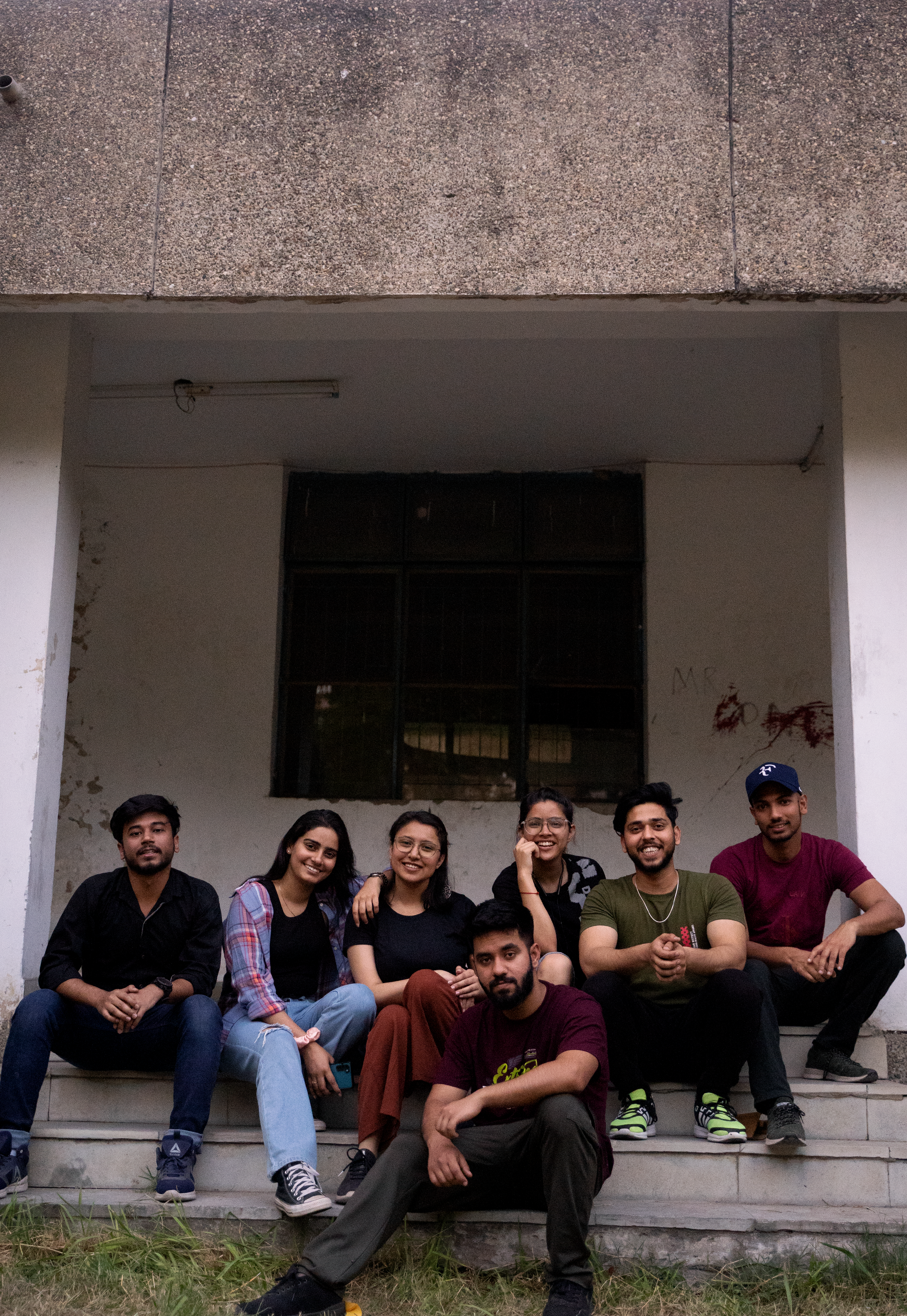 Students celebrating a result day at the institute